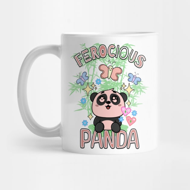 Panda For Kids Ferocious Sweet Panda Japanese Style Bamboos by alcoshirts